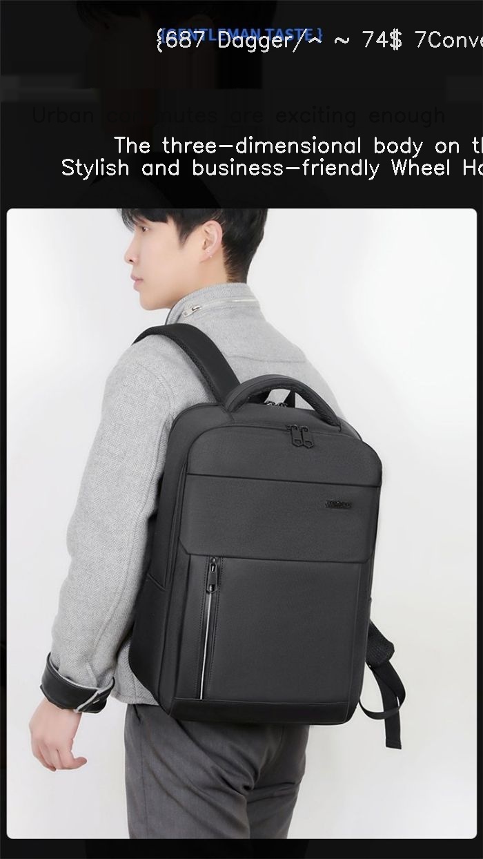 Wholesale Suppliers Backpack Bz3685 # Bicolor Computer Backpack Backpack Schoolbag{687 Dagger/^ ~ 74$ 7Conversion]|Urban commutes are exciting enough|The three-dimensional body on the back does not collapse, and the smooth lines are shaped|Stylish and business-friendly Wheel House adds more business design to fashion|